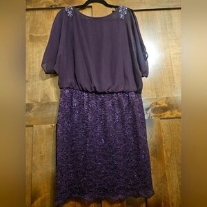 Sequin, Lace, Beaded, Purple dress